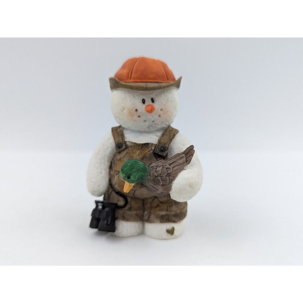 Sarah's Attic Snowonders Hunter Snowman with Duck & Binoculars Fall #7665